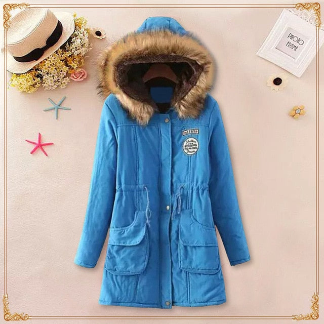 New Long Parkas Women Winter Jacket Coat Hooded Thick Cotton Warm Jacket Womens Outwear Parkas Female Plus Size Fur Winter Coats - foodandtravelers