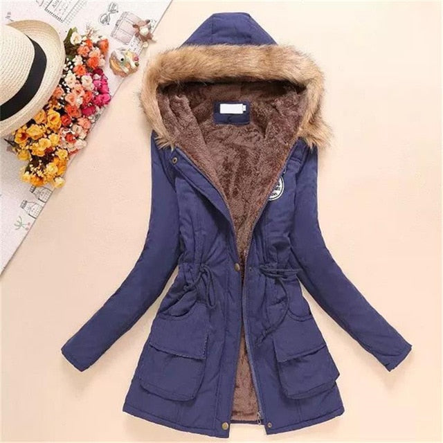 New Long Parkas Women Winter Jacket Coat Hooded Thick Cotton Warm Jacket Womens Outwear Parkas Female Plus Size Fur Winter Coats - foodandtravelers