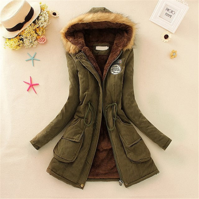 New Long Parkas Women Winter Jacket Coat Hooded Thick Cotton Warm Jacket Womens Outwear Parkas Female Plus Size Fur Winter Coats - foodandtravelers