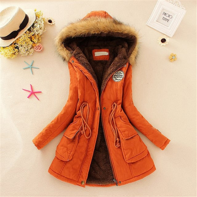 New Long Parkas Women Winter Jacket Coat Hooded Thick Cotton Warm Jacket Womens Outwear Parkas Female Plus Size Fur Winter Coats - foodandtravelers