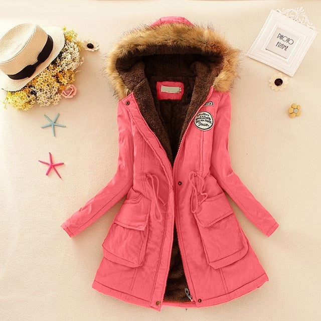 New Long Parkas Women Winter Jacket Coat Hooded Thick Cotton Warm Jacket Womens Outwear Parkas Female Plus Size Fur Winter Coats - foodandtravelers