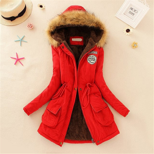 New Long Parkas Women Winter Jacket Coat Hooded Thick Cotton Warm Jacket Womens Outwear Parkas Female Plus Size Fur Winter Coats - foodandtravelers