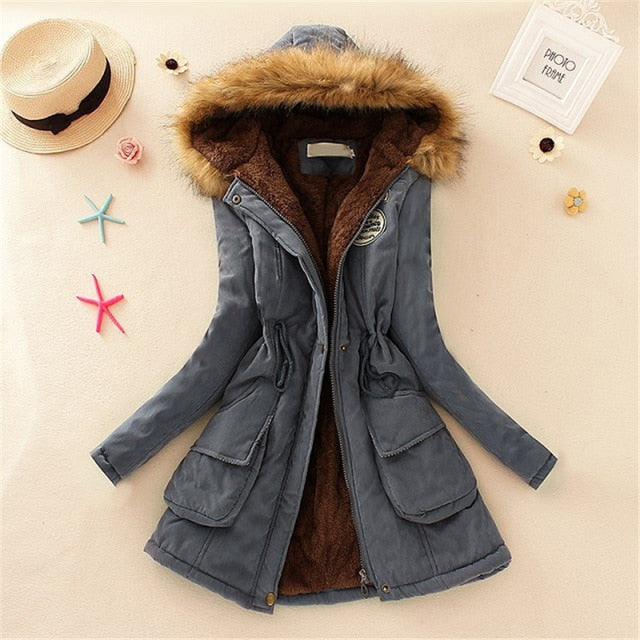 New Long Parkas Women Winter Jacket Coat Hooded Thick Cotton Warm Jacket Womens Outwear Parkas Female Plus Size Fur Winter Coats - foodandtravelers