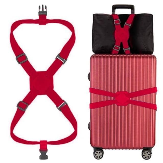 1 Pc Unisex Multifunction Travelling Elastic Luggage Belt Baggage Suitcase Adjustable Straps Tie Down Belt Travel Accessories - foodandtravelers