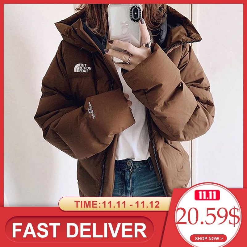 Solid Pocket 2019 New Cotton Loose Warm Short Parka Jacket Winter Padded Coat Women Winter Overcoat Korea Female Soft Feminino