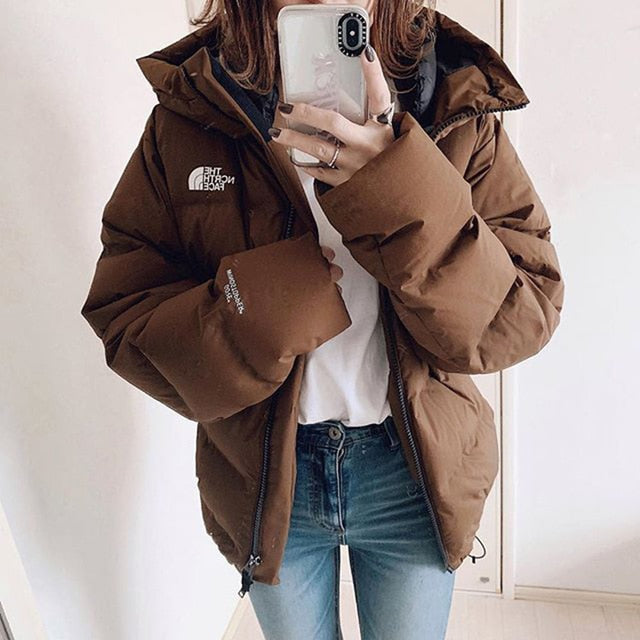 Solid Pocket 2019 New Cotton Loose Warm Short Parka Jacket Winter Padded Coat Women Winter Overcoat Korea Female Soft Feminino