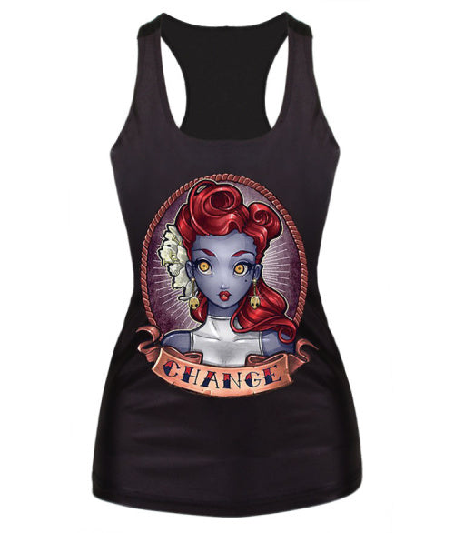 New women summer 3d vests The Little Mermaid vest Ariel Sailor Moon Cartoon print camisole Sexy fashion punk tank tops - foodandtravelers