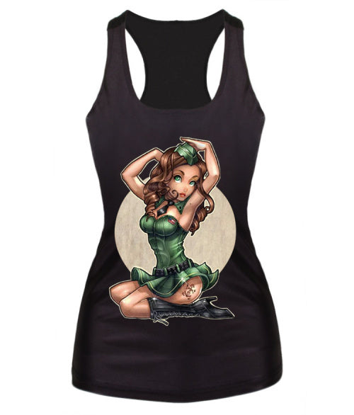 New women summer 3d vests The Little Mermaid vest Ariel Sailor Moon Cartoon print camisole Sexy fashion punk tank tops - foodandtravelers