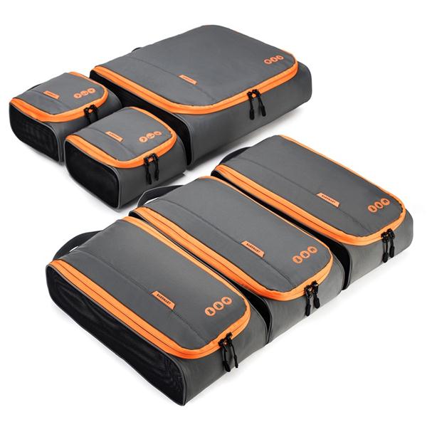 BAGSMART New Breathable Travel Accessories 6 Set Packing Cubes Luggage Packing Organizers Bag Fit 24" Carry on Suitcase - foodandtravelers