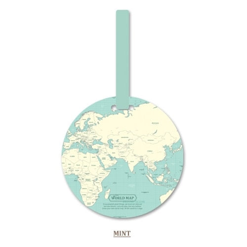 Fashion Map Luggage Tag Women Travel Accessories Silica Gel Suitcase ID Address Holder Baggage Boarding Tag Portable Label Bag - foodandtravelers