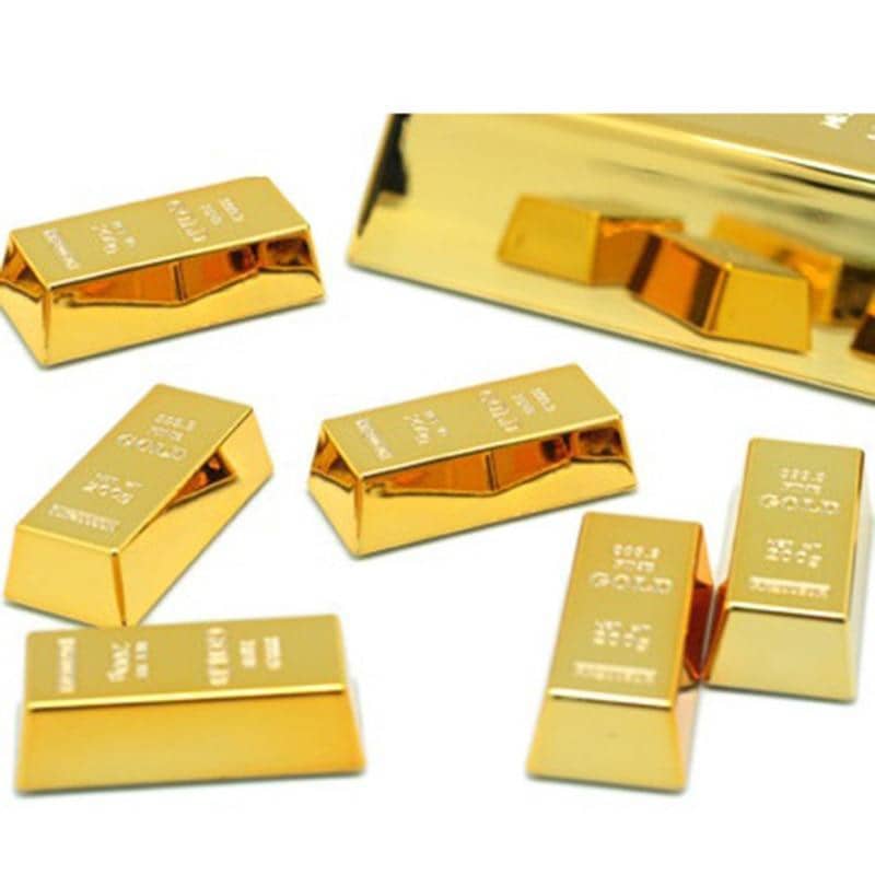 1pc Creative Gold Brick Shape Refrigerator Magnets Resin Craft Gift For Home Refrigerator Decoration Souvenir Birthday Gift - foodandtravelers