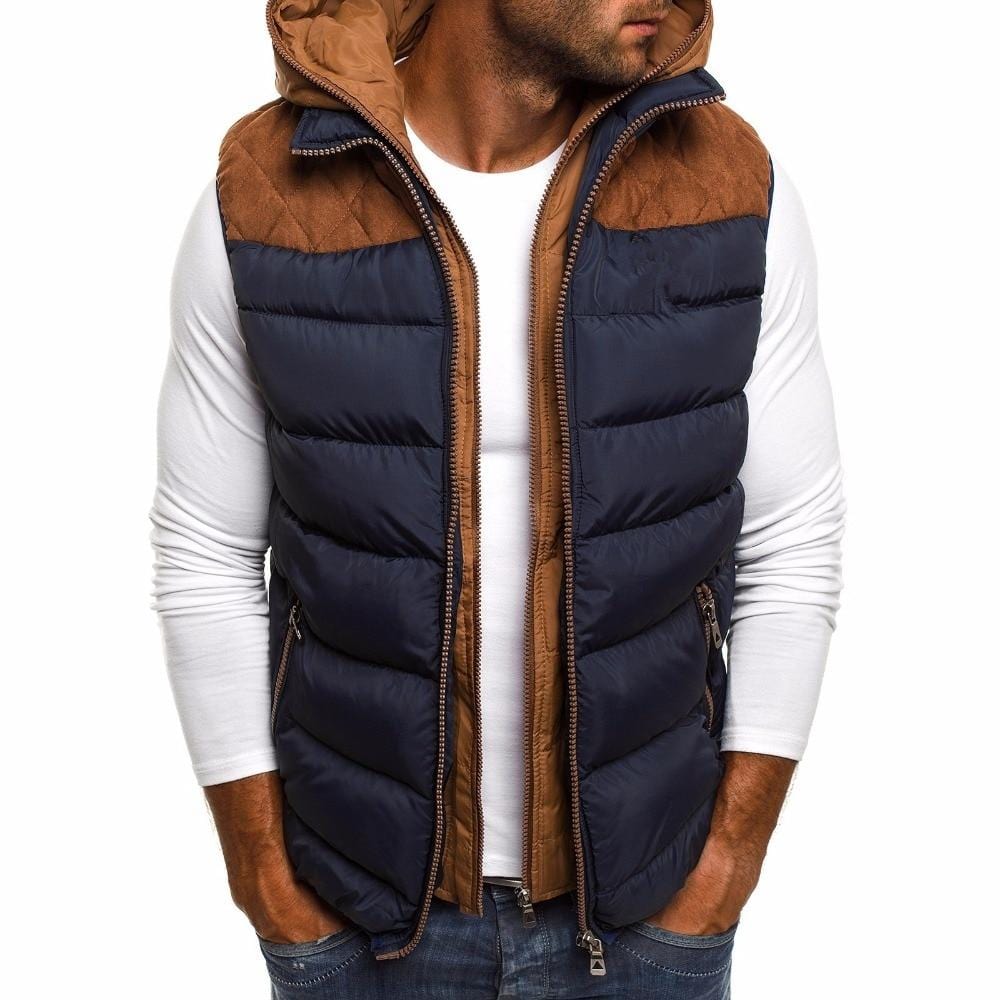 Zogaa Winter Vest Plus Size Men Autumn Warm Sleeveless Jacket Men  Casual Waistcoat Mens Fashion Cotton Vest Hooded Coat