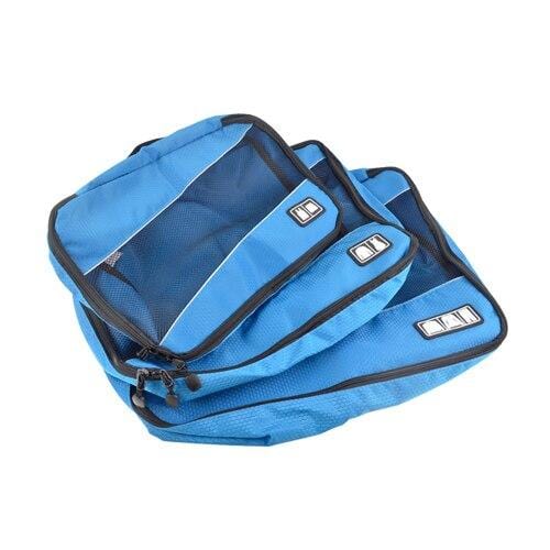 3Pcs/Set Men Travel Bag Packing Cube Clothes Pouch Foldable Duffle Bag Large Capacity Luggage Sorting Organizer Trip Accessories - foodandtravelers