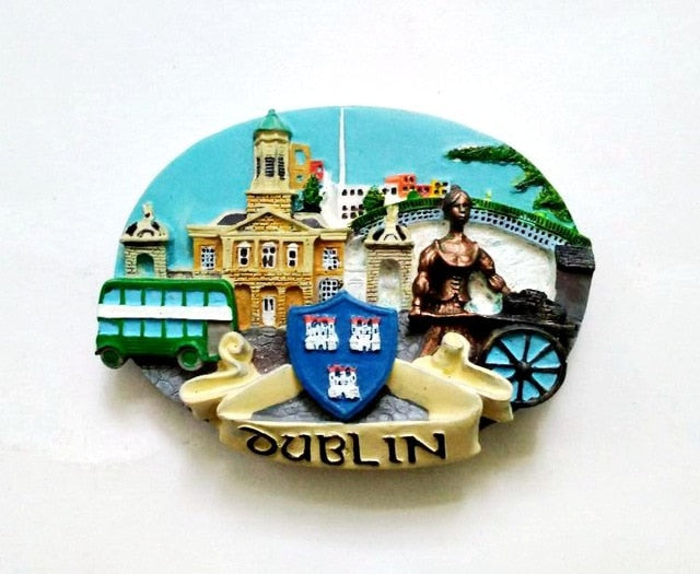 United Kingdom Dublin Ireland Scotland 3D Fridge Magnets Tourism Souvenirs Refrigerator Magnetic Stickers Home Decortion