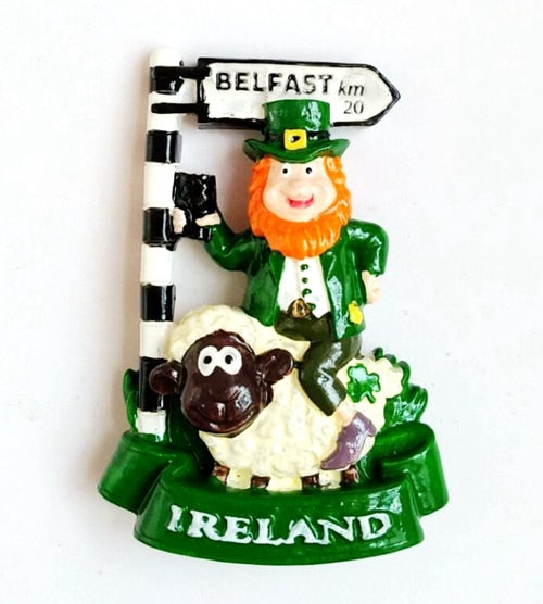 United Kingdom Dublin Ireland Scotland 3D Fridge Magnets Tourism Souvenirs Refrigerator Magnetic Stickers Home Decortion