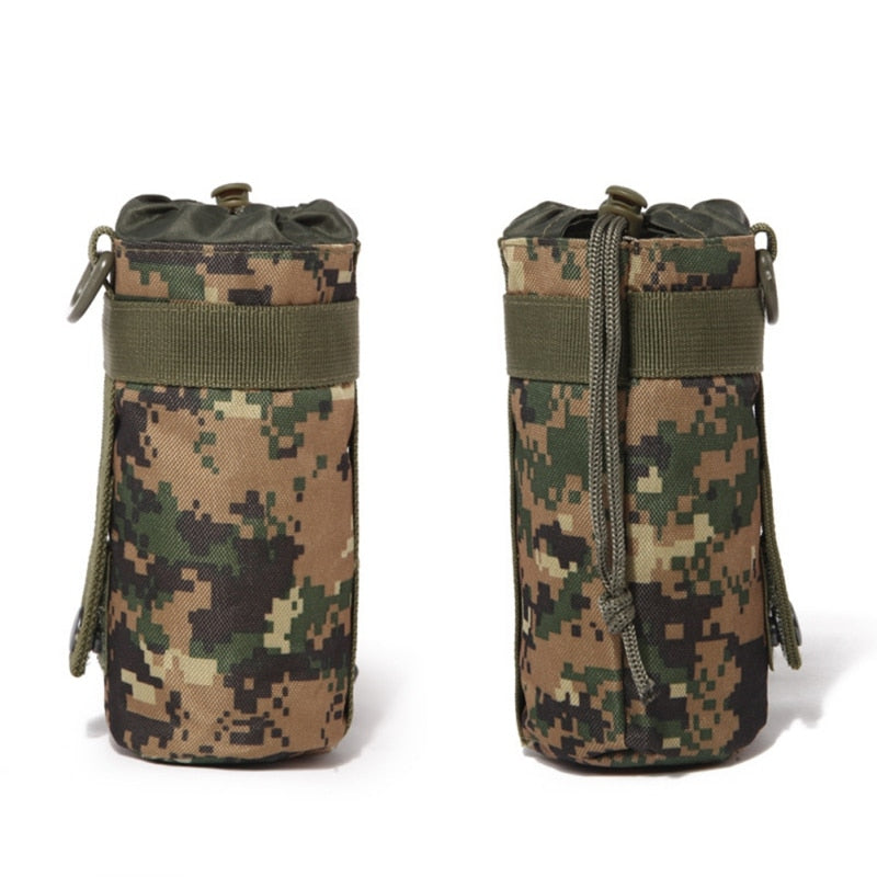 550ML Water Bottle Pouch Tactical Molle Kettle Pouch Pocket Water Bottle Holder Outdoor Camping Army Gear Bag 6 Colors - foodandtravelers