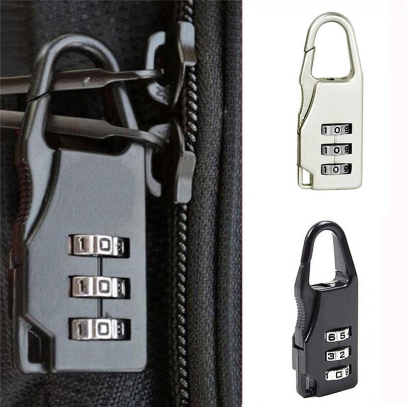 High Quality Small Chic Padlock Practical Suitcase Luggage Security Password Lock 3 Digit Combination Travel Accessories - foodandtravelers