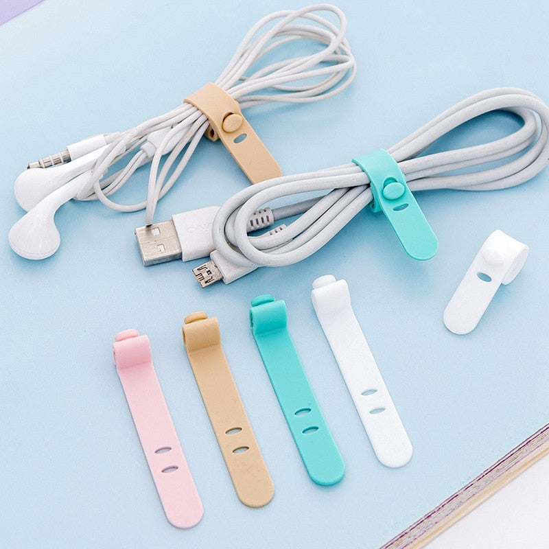 Creative Travel Accessories Silica Gel Cable Winder Earphone Protector USB Phone Holder Accessory Packe Organizers Dropshipping - foodandtravelers