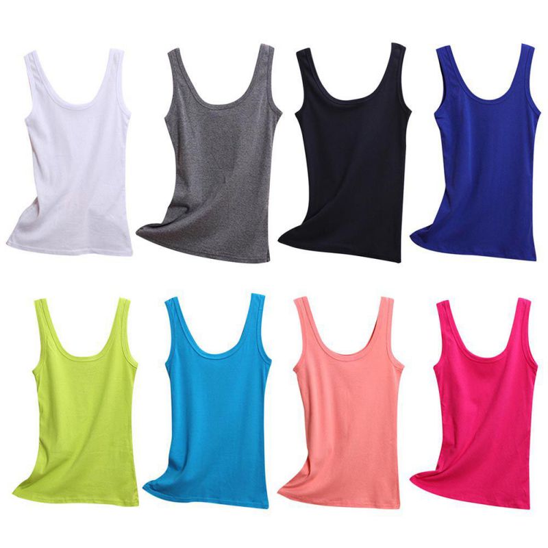 2019 Spring Summer Tank Tops Women Sleeveless Round Neck Loose T Shirt Ladies Vest Singlets Camisole Cotton Ladies Thin Vest - foodandtravelers