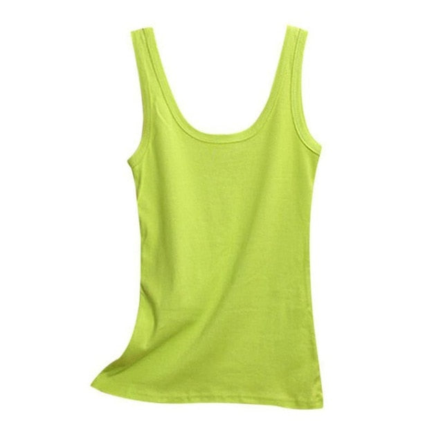 2019 Spring Summer Tank Tops Women Sleeveless Round Neck Loose T Shirt Ladies Vest Singlets Camisole Cotton Ladies Thin Vest - foodandtravelers