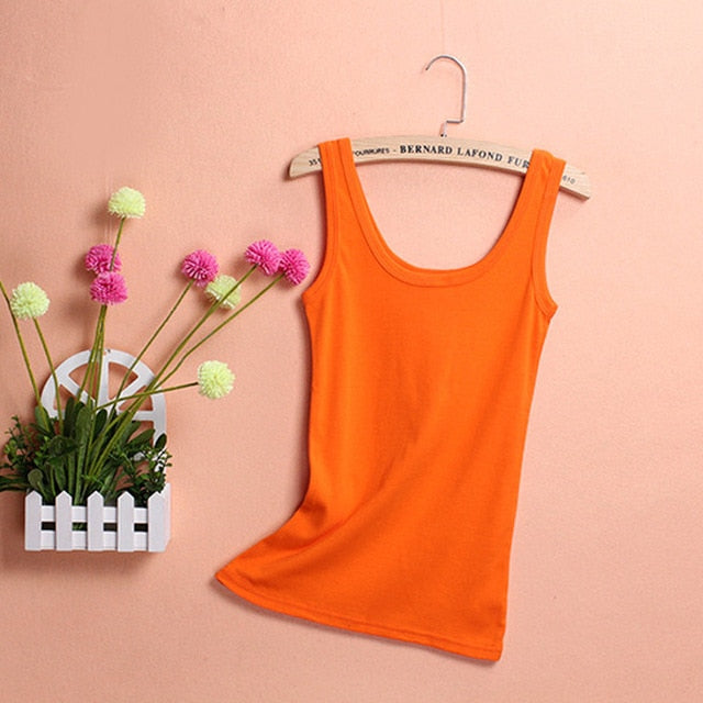 2019 Spring Summer Tank Tops Women Sleeveless Round Neck Loose T Shirt Ladies Vest Singlets Camisole Cotton Ladies Thin Vest - foodandtravelers