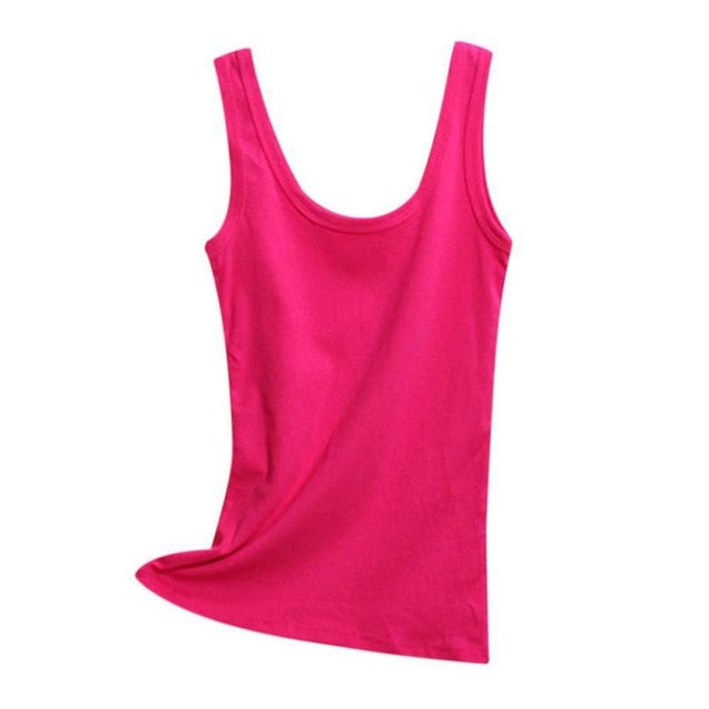 2019 Spring Summer Tank Tops Women Sleeveless Round Neck Loose T Shirt Ladies Vest Singlets Camisole Cotton Ladies Thin Vest - foodandtravelers