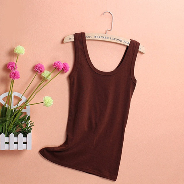 2019 Spring Summer Tank Tops Women Sleeveless Round Neck Loose T Shirt Ladies Vest Singlets Camisole Cotton Ladies Thin Vest - foodandtravelers