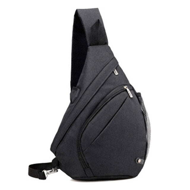 Large Capacity Chest Bag For Men Nylon Sling Bag Casual Crossbody Bags For Short Trip - foodandtravelers