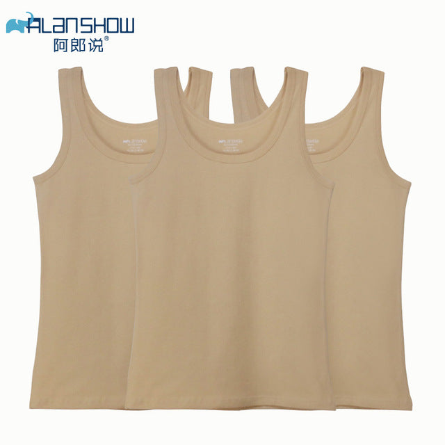 3PC/lot Summer Tank Tops Women Sleeveless Round Neck Loose T Shirt Ladies Vest Singlets Camisole Cotton Slim Ladies Thin Vest - foodandtravelers