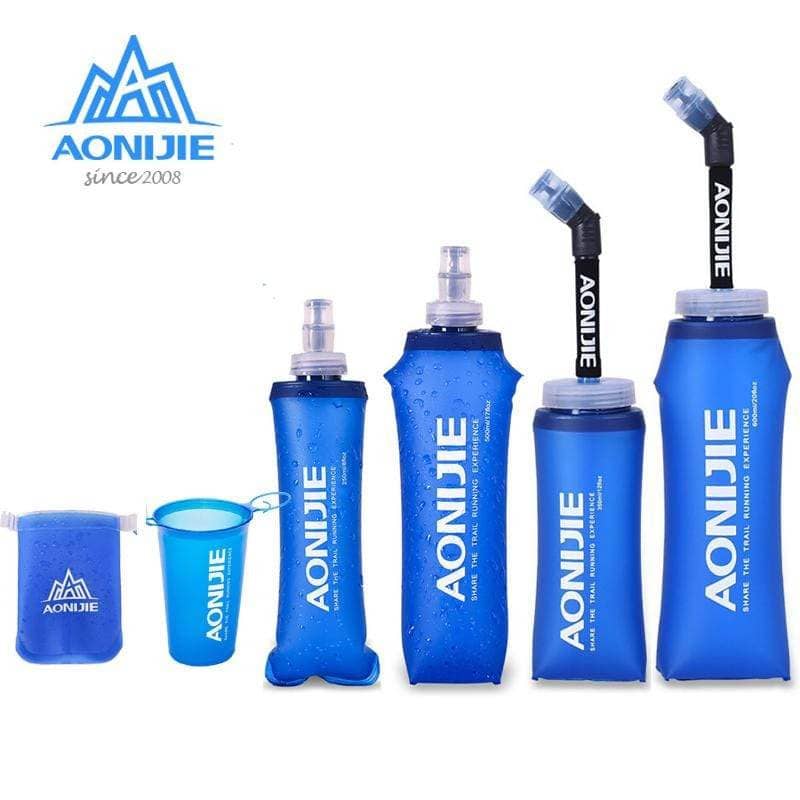 170ml 200ml 250ml 500mml 350ml 600ml AONIJIE Running Sport Bicycle Soft Water Bottle Folding TPU Soft Flask Water bag - foodandtravelers