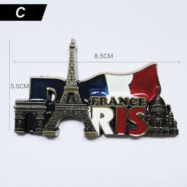 3D Paris Tower Fridge Magnet French Famous Building Model Refrigerator Magnets Souvenir Kitchen Magnet Sticker Home Decorations - foodandtravelers