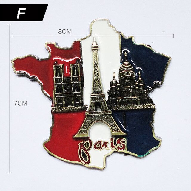 3D Paris Tower Fridge Magnet French Famous Building Model Refrigerator Magnets Souvenir Kitchen Magnet Sticker Home Decorations - foodandtravelers