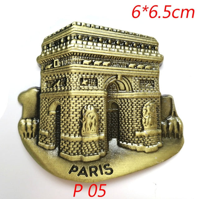 3D Paris Tower Fridge Magnet French Famous Building Model Refrigerator Magnets Souvenir Kitchen Magnet Sticker Home Decorations - foodandtravelers