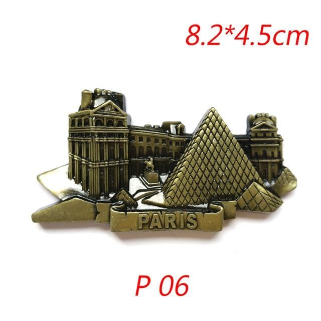 3D Paris Tower Fridge Magnet French Famous Building Model Refrigerator Magnets Souvenir Kitchen Magnet Sticker Home Decorations - foodandtravelers