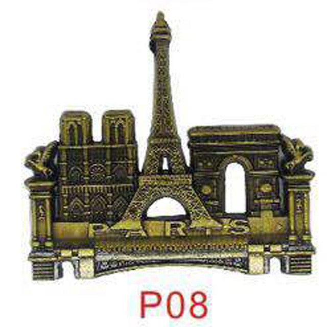 3D Paris Tower Fridge Magnet French Famous Building Model Refrigerator Magnets Souvenir Kitchen Magnet Sticker Home Decorations - foodandtravelers