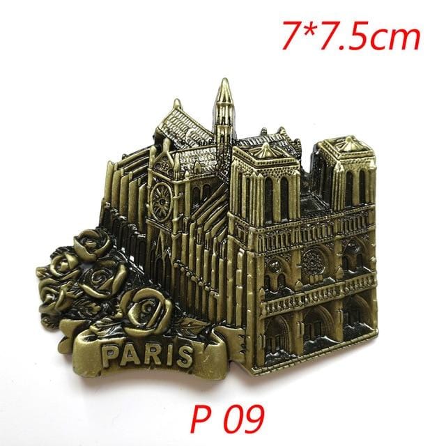 3D Paris Tower Fridge Magnet French Famous Building Model Refrigerator Magnets Souvenir Kitchen Magnet Sticker Home Decorations - foodandtravelers