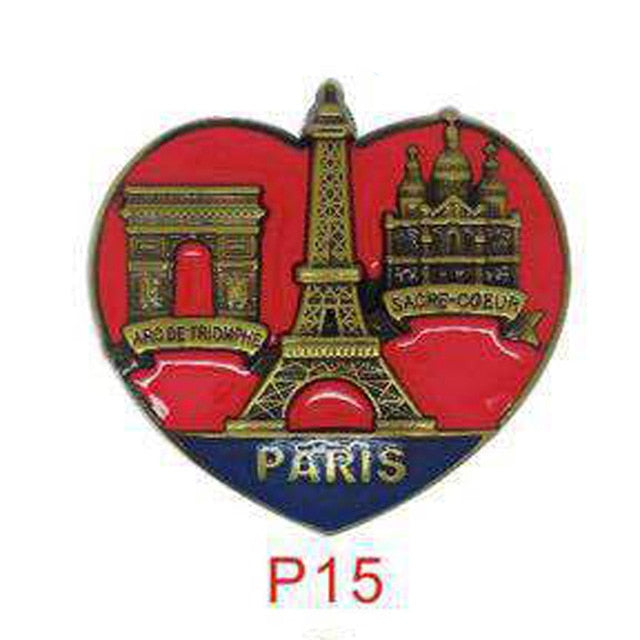 3D Paris Tower Fridge Magnet French Famous Building Model Refrigerator Magnets Souvenir Kitchen Magnet Sticker Home Decorations - foodandtravelers