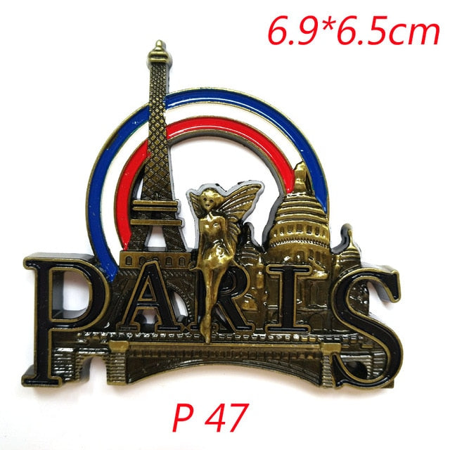 3D Paris Tower Fridge Magnet French Famous Building Model Refrigerator Magnets Souvenir Kitchen Magnet Sticker Home Decorations - foodandtravelers