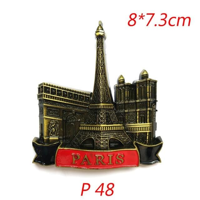 3D Paris Tower Fridge Magnet French Famous Building Model Refrigerator Magnets Souvenir Kitchen Magnet Sticker Home Decorations - foodandtravelers