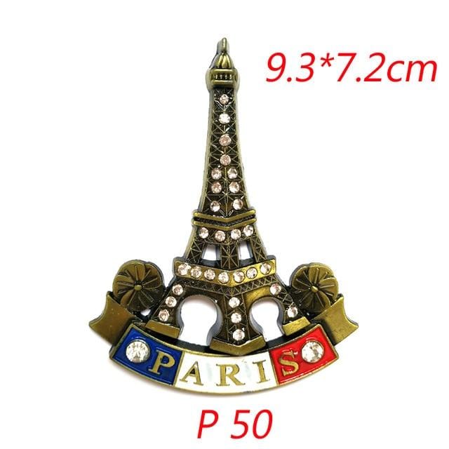 3D Paris Tower Fridge Magnet French Famous Building Model Refrigerator Magnets Souvenir Kitchen Magnet Sticker Home Decorations - foodandtravelers