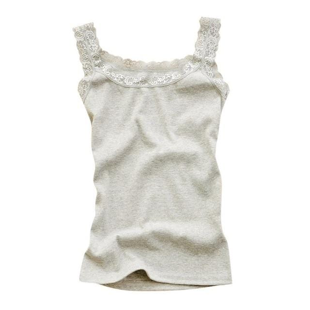 2019 Women Girl Summer Sexy Lace Tank Tops Sleeveless Bodycon Temperament T-shirt Vest Fashion Camisole Top - foodandtravelers