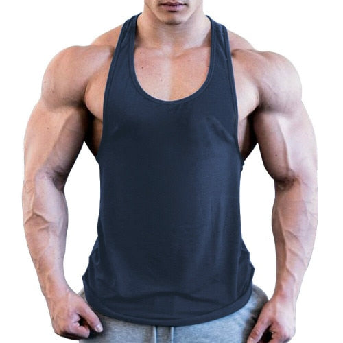 Gym Men Muscle Sleeveless Shirt Tank Top Bodybuilding Sport Fitness Workout Vest - foodandtravelers