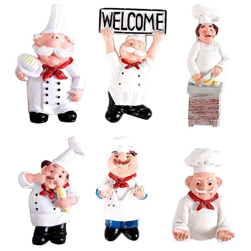 3D Resin Chef Cook Bread Refrigerator Magnet Fridge Home Kitchen Decoration Accessories Travel Souvenir Gift - foodandtravelers