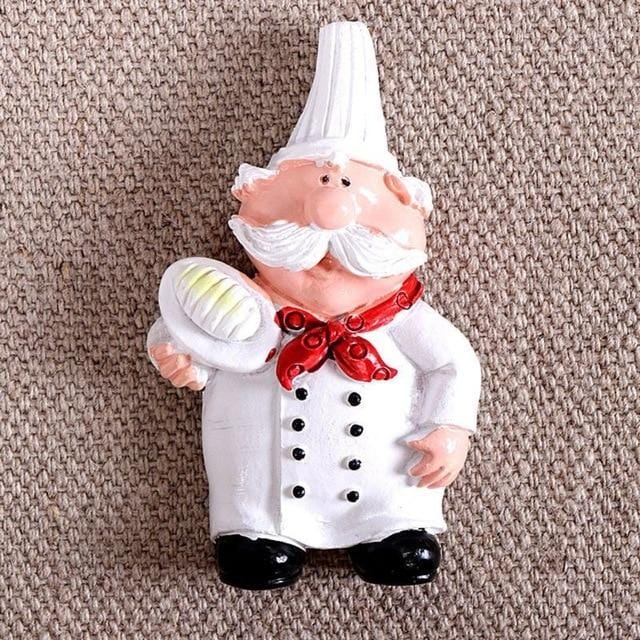 3D Resin Chef Cook Bread Refrigerator Magnet Fridge Home Kitchen Decoration Accessories Travel Souvenir Gift - foodandtravelers