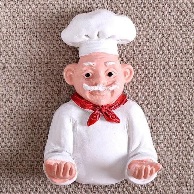 3D Resin Chef Cook Bread Refrigerator Magnet Fridge Home Kitchen Decoration Accessories Travel Souvenir Gift - foodandtravelers