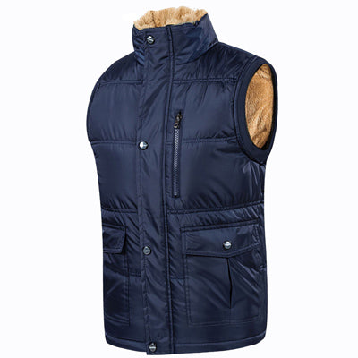 DIMUSI Autumn Winter Men Vest Male Cotton Thick Warm Waistcoat Fleece Thermal Soft Vests Mens Windproof Sleeveless Jacket 7XL - foodandtravelers